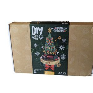 JAKI 360pcs Merry Christmas Tree Building Block Kits DIY Music Box for Kids 8+